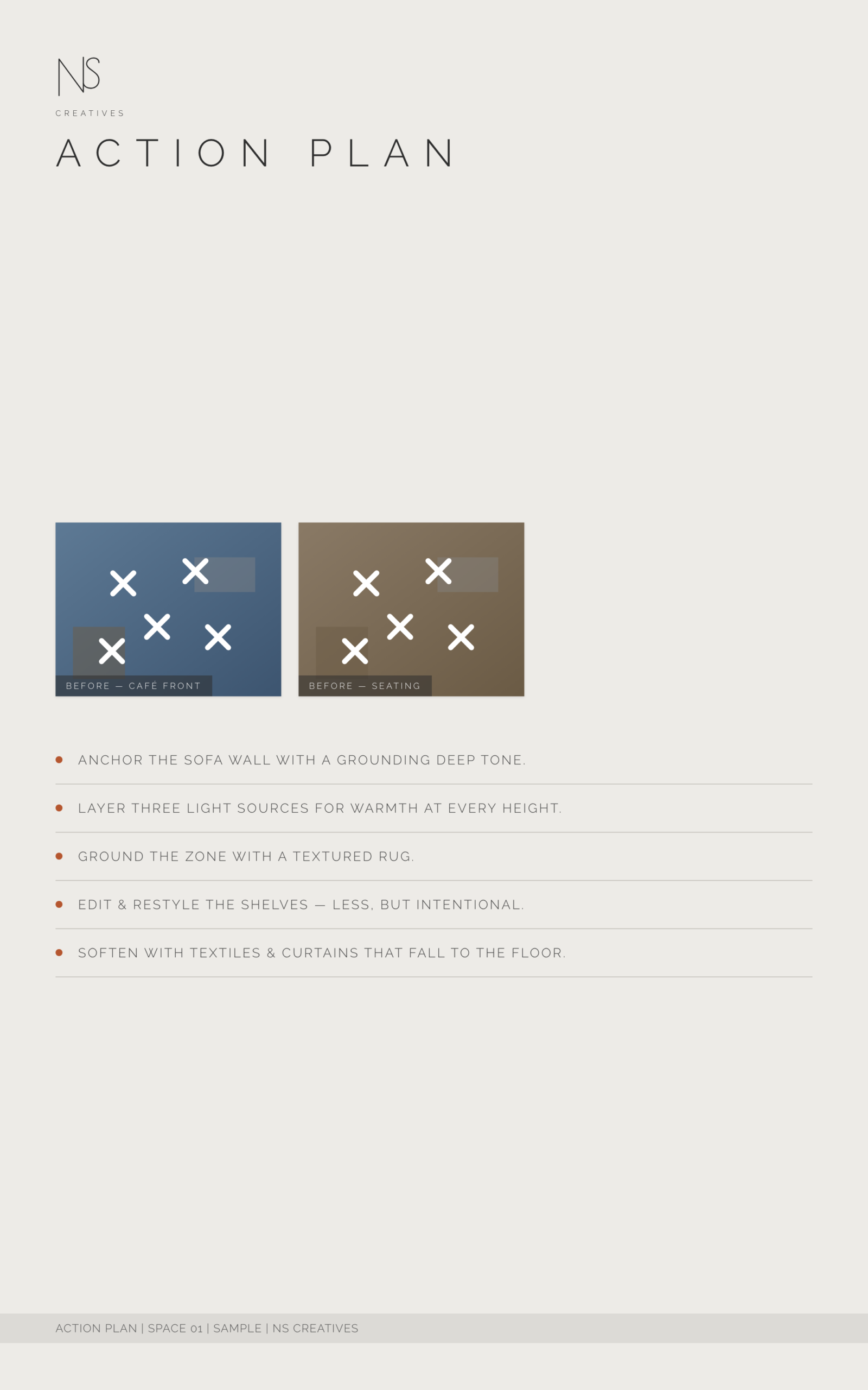 Action Plan — sample deliverable page